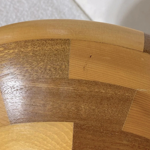 Handmade Medium Sized Segmented Wood Bowl - Picture 9 of 13